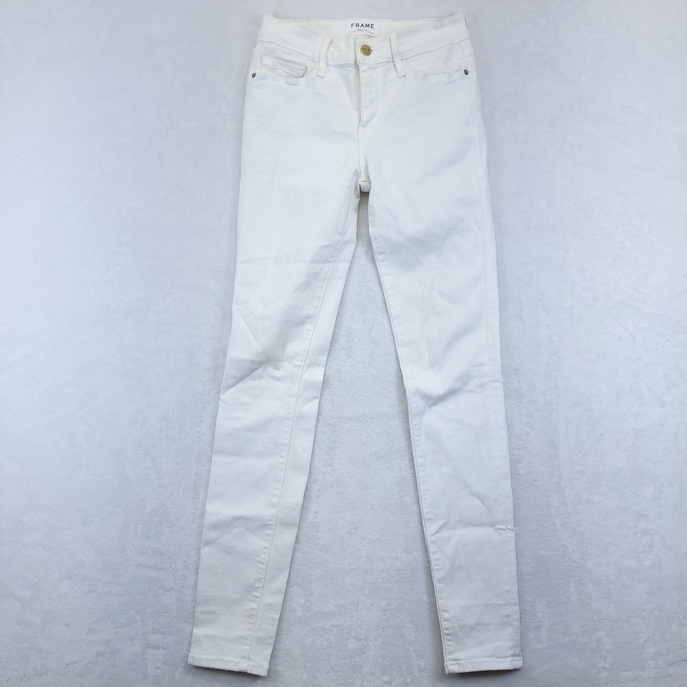 Frame Denim White Le Skinny de Jeanne Jeans Skinny Jeans Womens Size 26